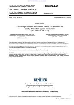 HD 60364-4-43:2023 HD 60364-4-43:2023 - Page 3 preview