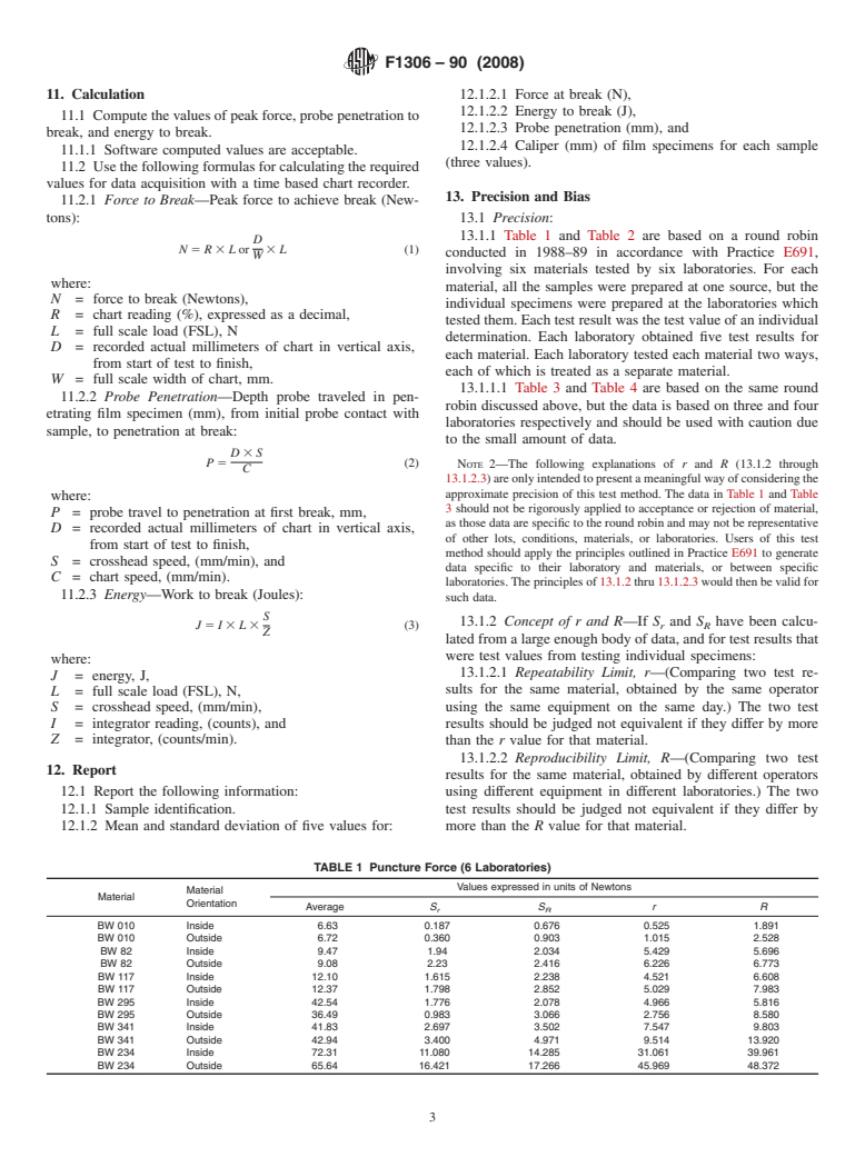 ASTM F1306-90(2008) - Standard Test Method for Slow Rate Penetration Resistance of Flexible Barrier Films and Laminates