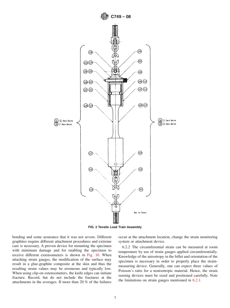 ASTM C749-08 - Standard Test Method for Tensile Stress-Strain of Carbon and Graphite