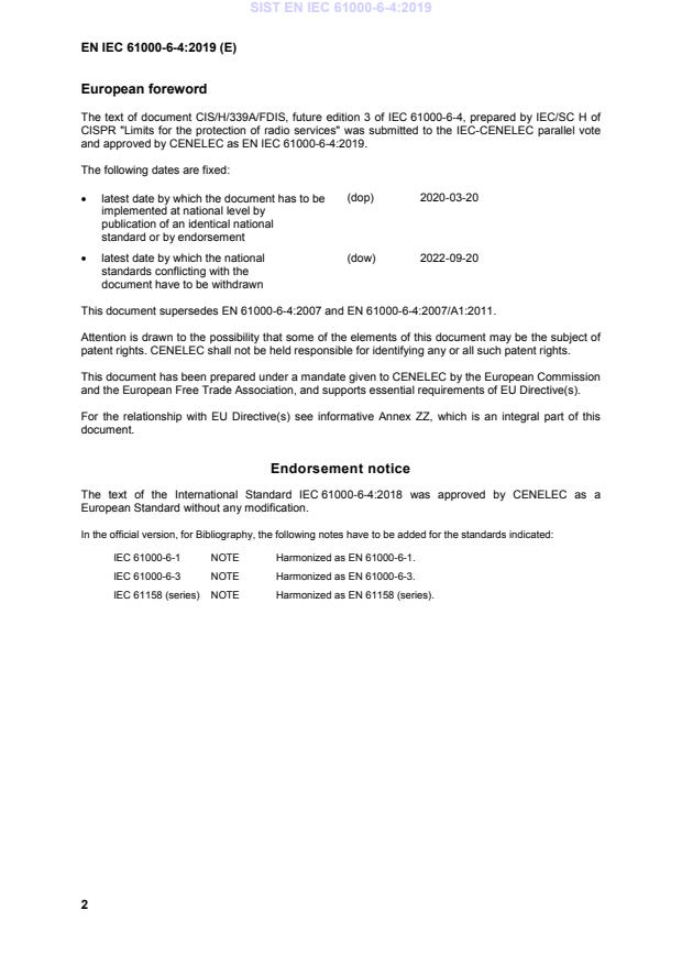 SIST EN IEC 61000-6-4:2019 SIST EN IEC 61000-6-4:2019 - BARVE - Page 4 preview