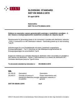 EN 50549-2:2019 - BARVE - Page 1 preview