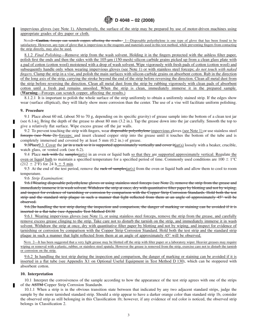 REDLINE ASTM D4048-02(2008) - Standard Test Method for Detection of Copper Corrosion from Lubricating Grease