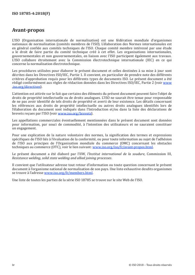 ISO 18785-4:2018 ISO 18785-4:2018 - Soudage par friction-malaxage par points -- Aluminium - Page 4 preview