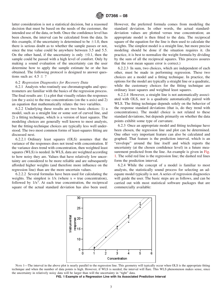 ASTM D7366-08 - Standard Practice for Estimation of Measurement Uncertainty for Data from Regression-based Methods