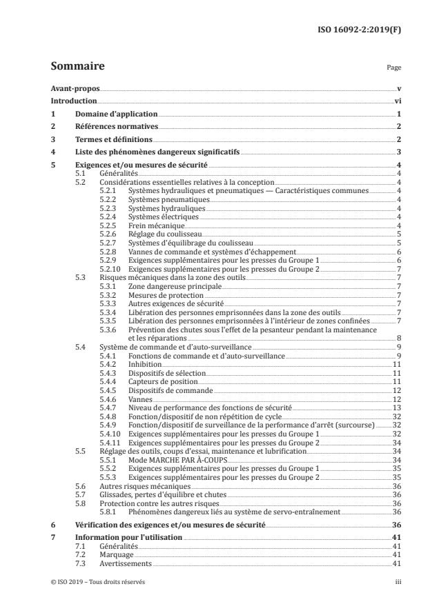 ISO 16092-2:2019 - Sécurité des machines-outils - Presses