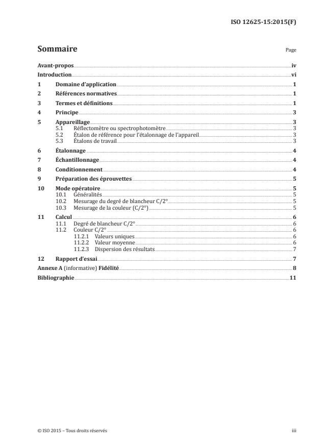 ISO 12625-15:2015 - Papier tissue et produits tissue