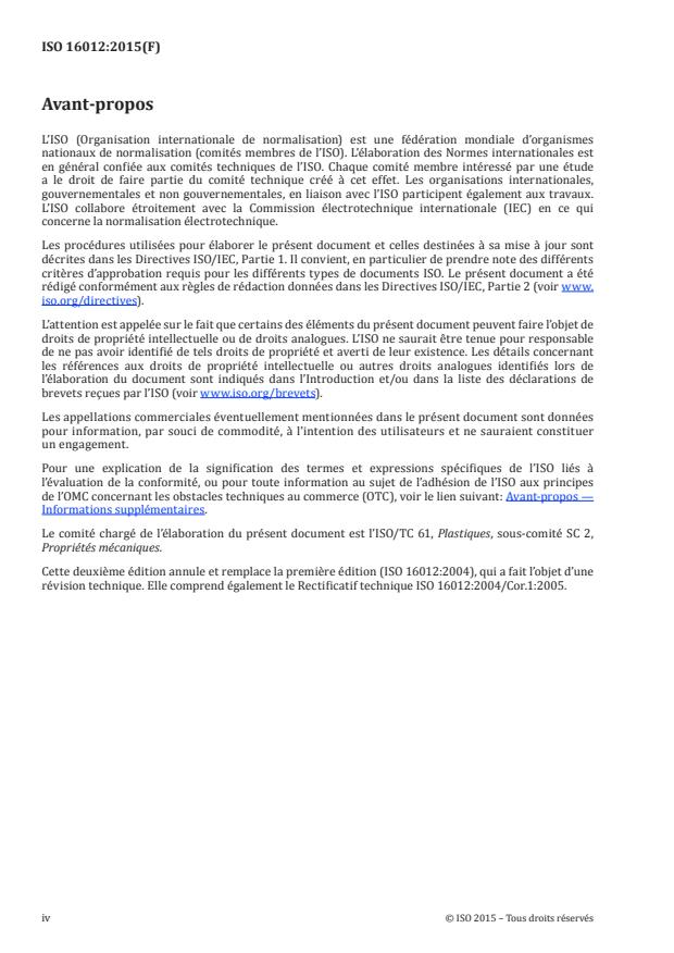 ISO 16012:2015 ISO 16012:2015 - Plastiques -- Détermination des dimensions linéaires des éprouvettes - Page 4 preview
