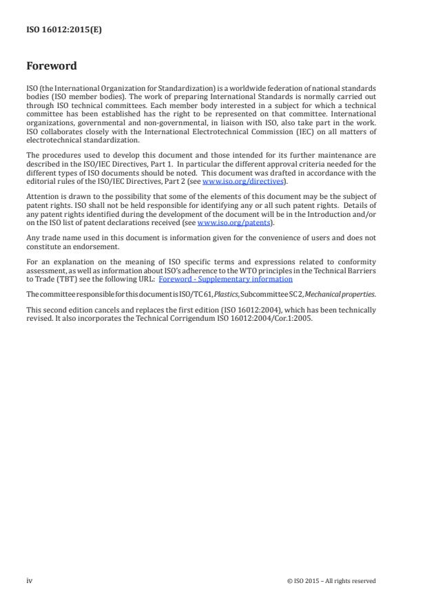 ISO 16012:2015 ISO 16012:2015 - Plastics -- Determination of linear dimensions of test specimens - Page 4 preview