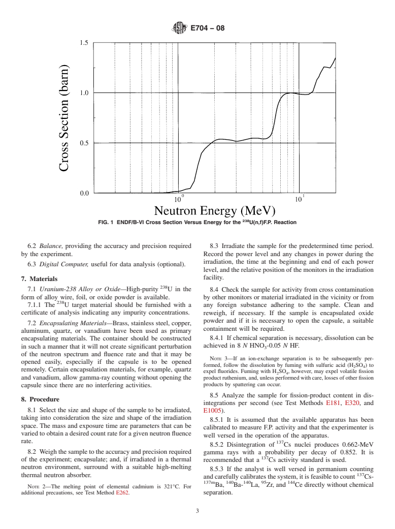 ASTM E704-08 - Standard Test Method for  Measuring Reaction Rates by Radioactivation of Uranium-238