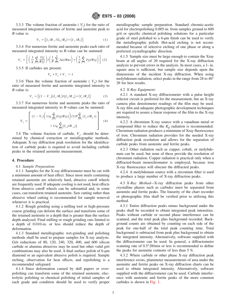 ASTM E975-03(2008) - Standard Practice for  X-Ray Determination of Retained Austenite in Steel with Near Random Crystallographic Orientation