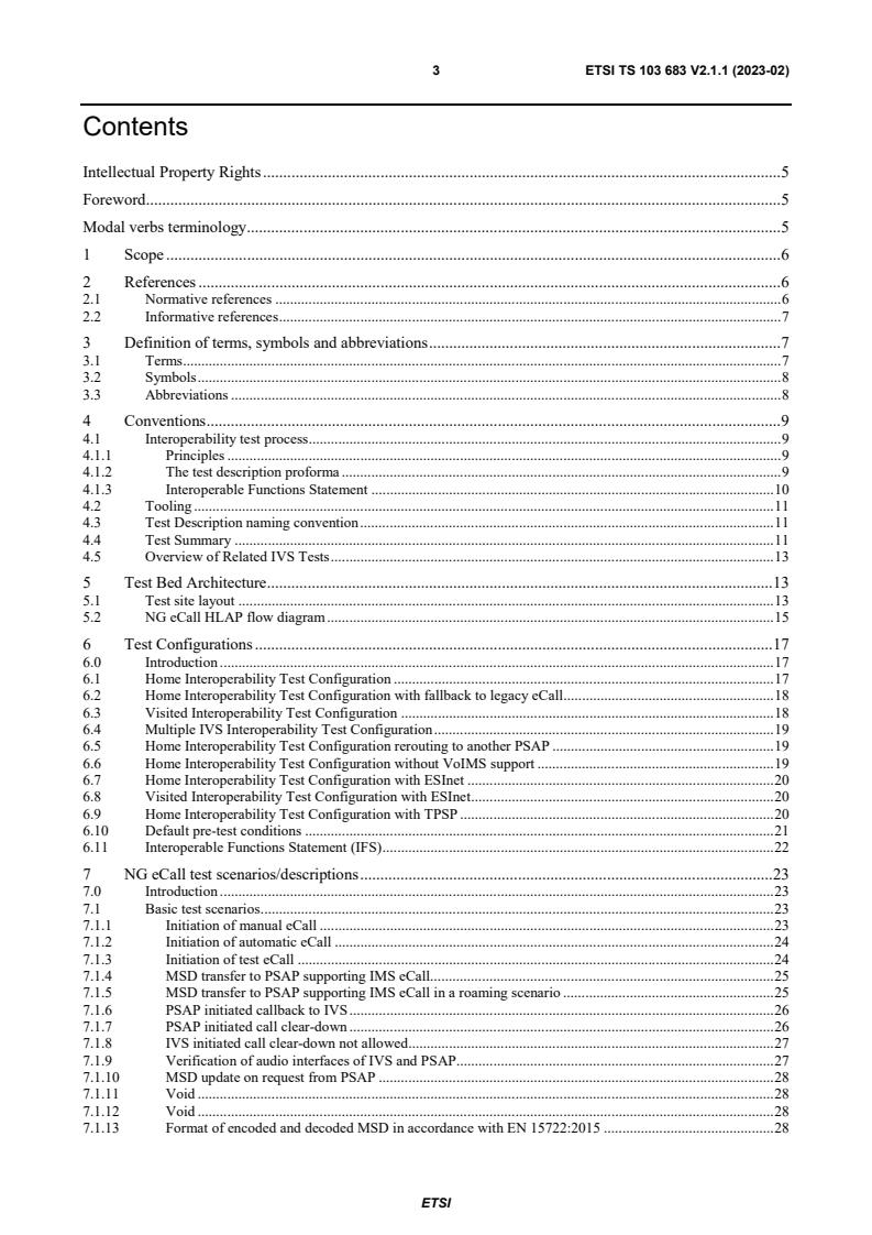 ETSI TS 103 683 V2.1.1 (2023-02) - Mobile Standards Group (MSG); Testing; Next Generation eCall High Level Application Protocol (HLAP) Interoperability Testing