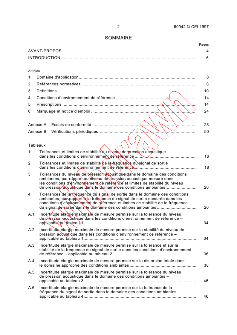IEC 60942:1997 IEC 60942:1997 - Electroacoustics - Sound calibrators
Released:11/18/1997
Isbn:2831841070 - Page 4 preview