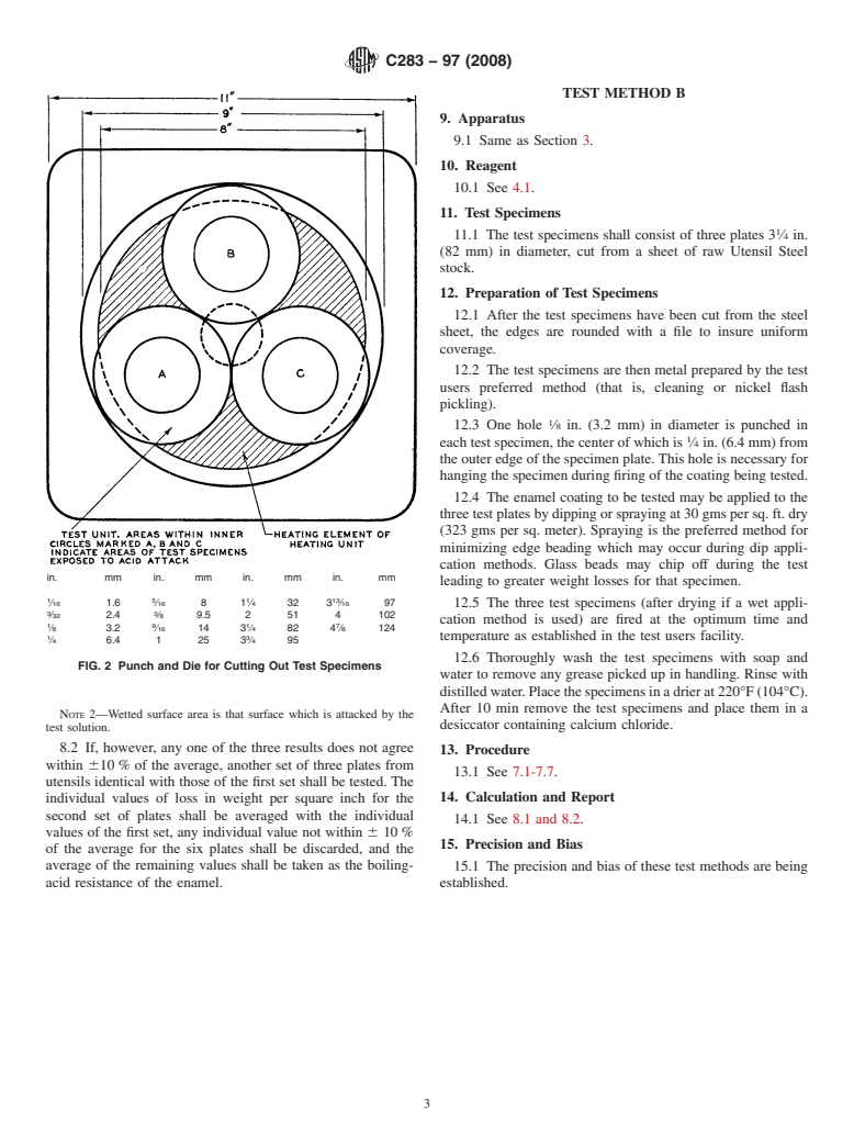 ASTM C283-97(2008) - Standard Test Methods for  Resistance of Porcelain Enameled Utensils to Boiling<br>  Acid