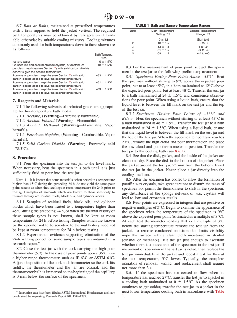 ASTM D97-08 - Standard Test Method for Pour Point of Petroleum Products