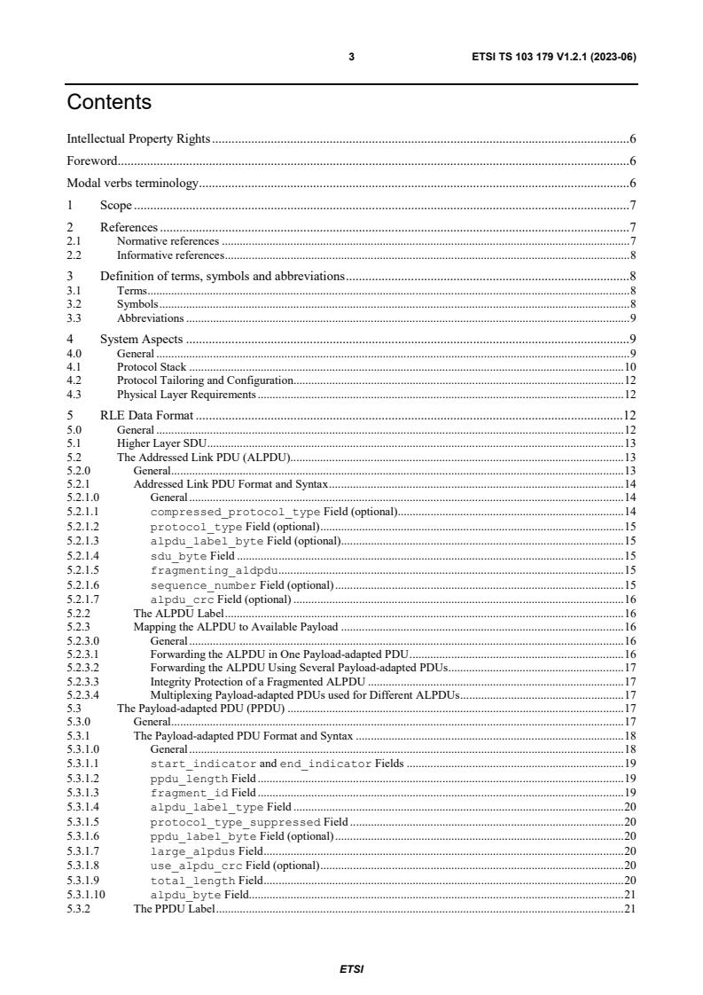 ETSI TS 103 179 V1.2.1 (2023-06) - Satellite Earth Stations and Systems (SES); Return Link Encapsulation (RLE) protocol