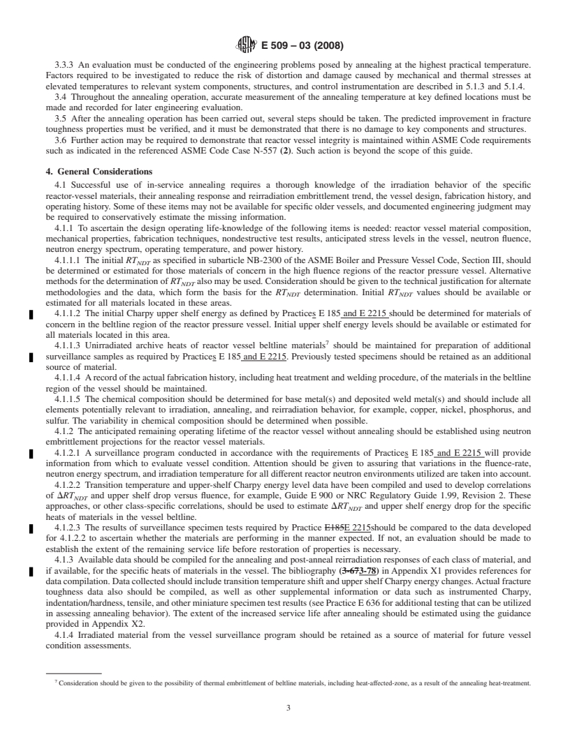 REDLINE ASTM E509-03(2008) - Standard Guide for In-Service Annealing of Light-Water Moderated Nuclear Reactor Vessels