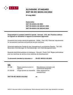 EN IEC 60335-2-82:2022 - Page 1 preview