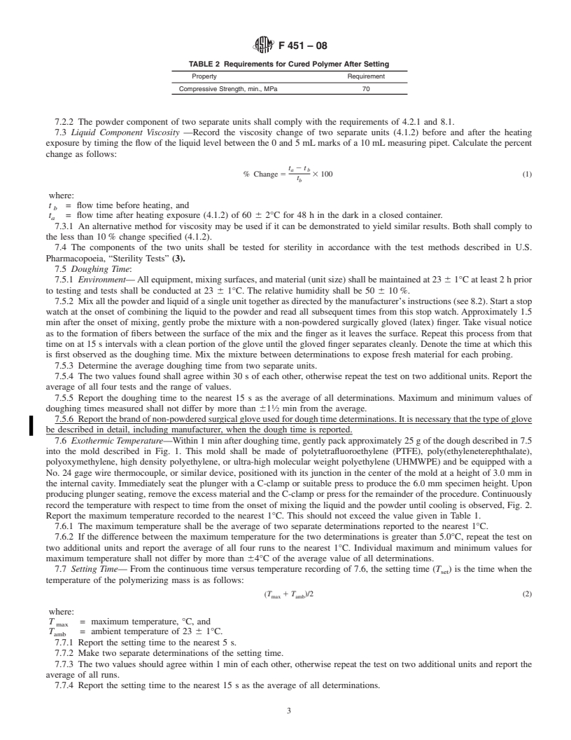 REDLINE ASTM F451-08 - Standard Specification for  Acrylic Bone Cement