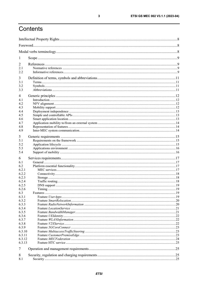 ETSI GS MEC 002 V3.1.1 (2023-04) - Multi-access Edge Computing (MEC); Use Cases and Requirements