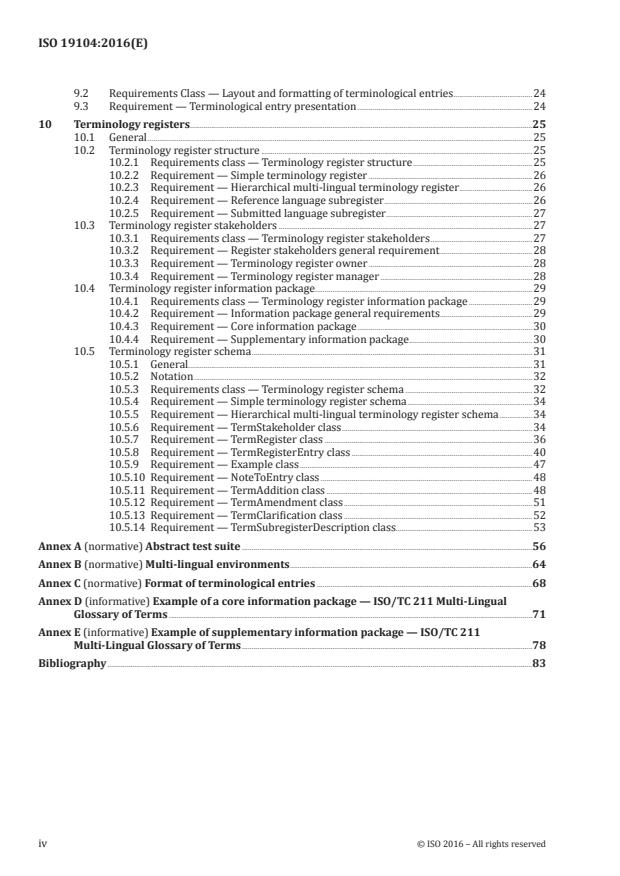 ISO 19104:2016 ISO 19104:2016 - Geographic information -- Terminology - Page 4 preview