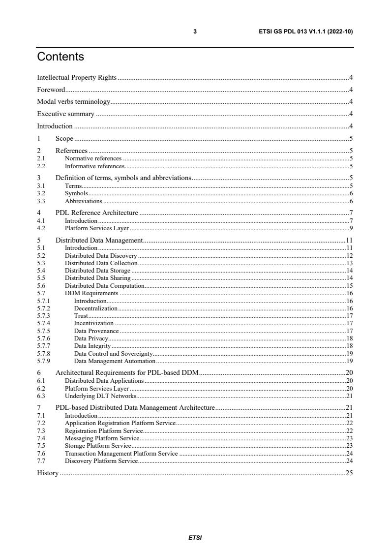 ETSI GS PDL 013 V1.1.1 (2022-10) - Permissioned Distributed Ledger (PDL); Supporting Distributed Data Management