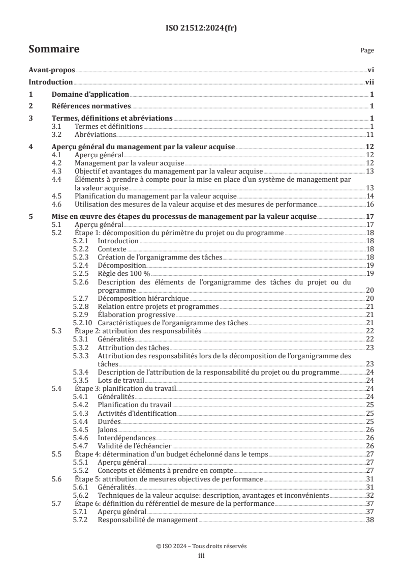 ISO 21512:2024 - Management de projets, programmes et portefeuilles — Recommandations de mise en oeuvre du management de la valeur acquise
Released:22. 08. 2024