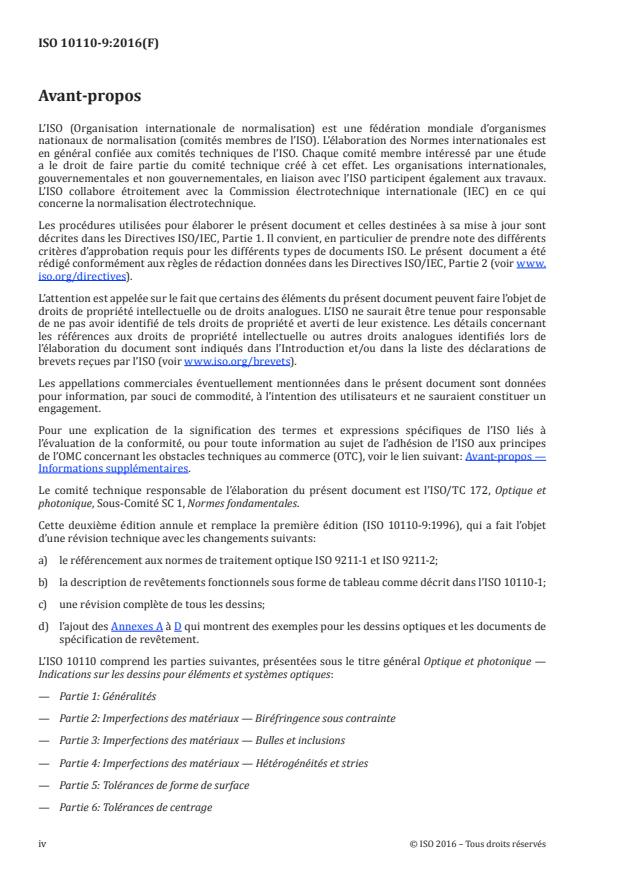 ISO 10110-9:2016 ISO 10110-9:2016 - Optique et photonique -- Indications sur les dessins pour éléments et systèmes optiques - Page 4 preview