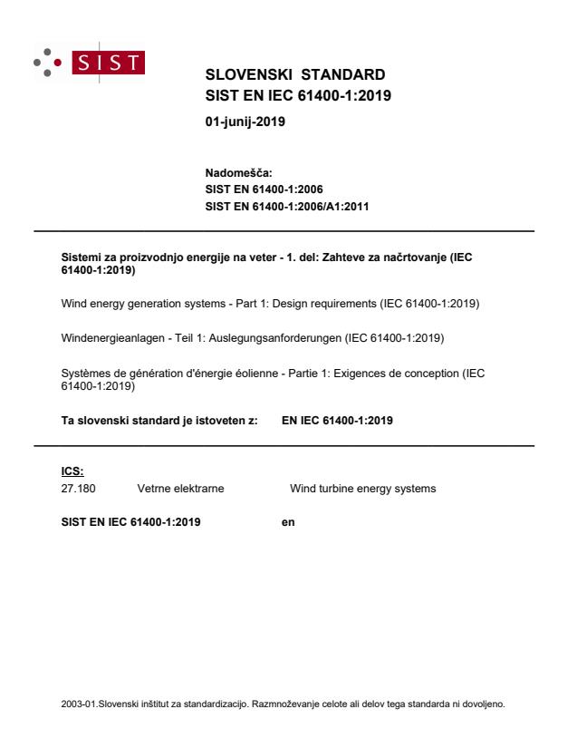 EN IEC 61400-1:2019 - BARVE