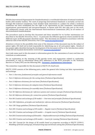 ISO/TS 13399-204:2016 ISO/TS 13399-204:2016 - Cutting tool data representation and exchange - Page 4 preview
