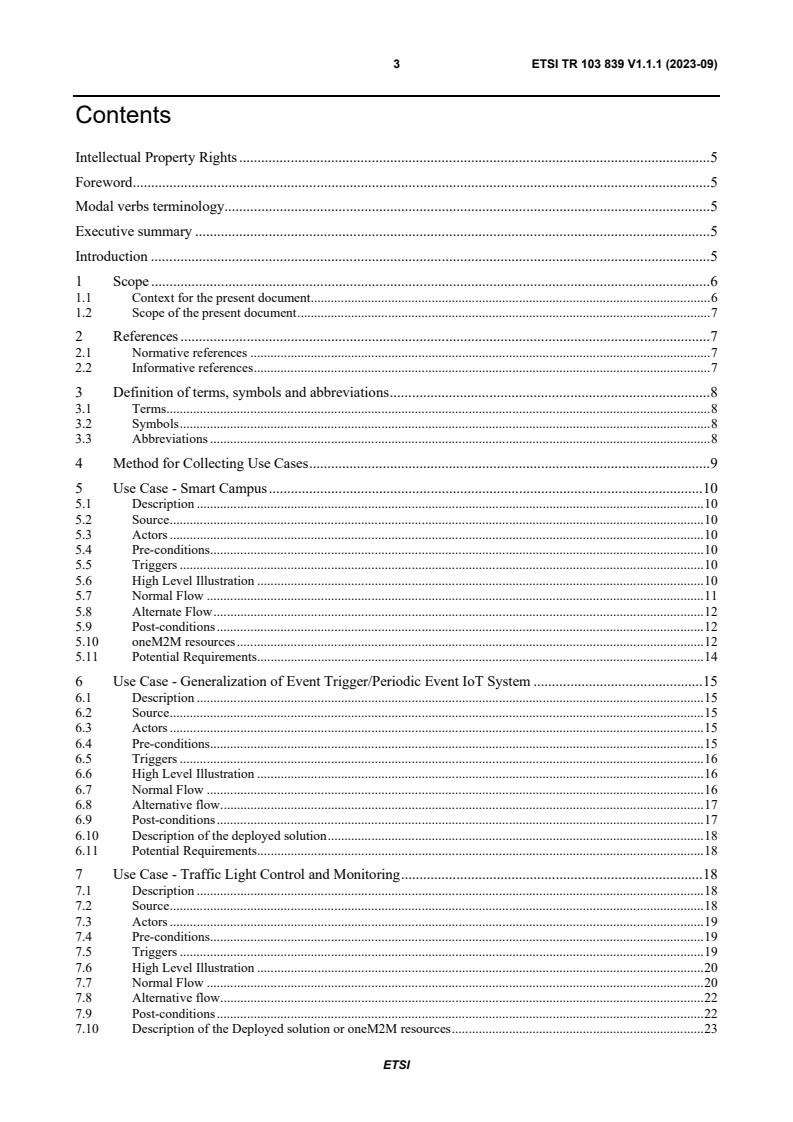 ETSI TR 103 839 V1.1.1 (2023-09) - SmartM2M; Scenarios for evaluation of oneM2M deployments