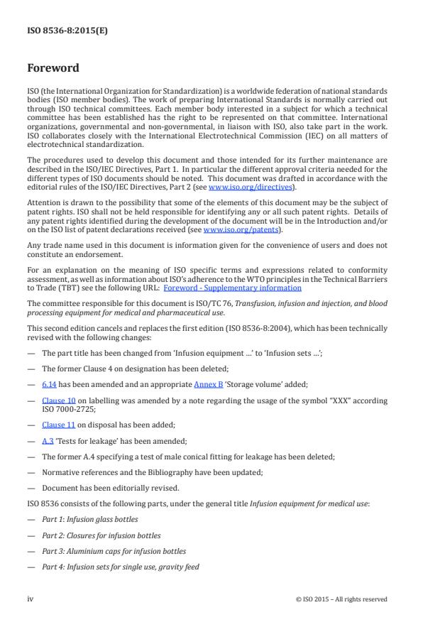 ISO 8536-8:2015 ISO 8536-8:2015 - Infusion equipment for medical use - Page 4 preview