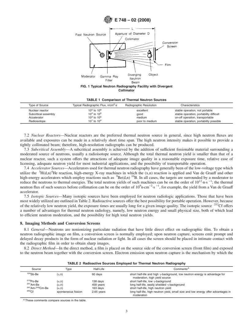 REDLINE ASTM E748-02(2008) - Standard Practices for  Thermal Neutron Radiography of Materials