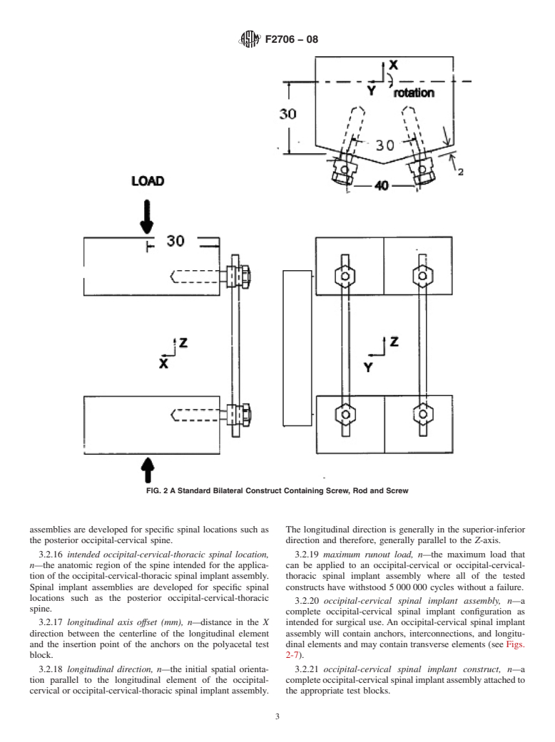 ASTM F2706-08 - Standard Test Methods for Occipital-Cervical and Occipital-Cervical-Thoracic Spinal Implant Constructs in a Vertebrectomy Model