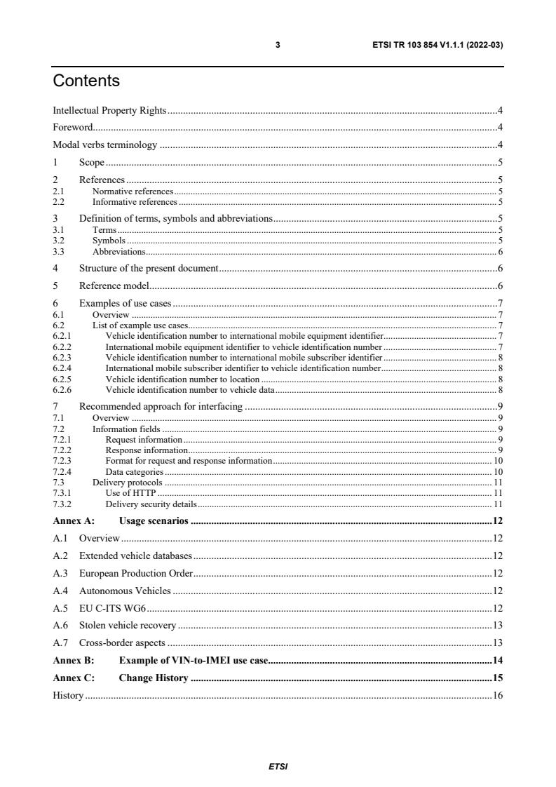 ETSI TR 103 854 V1.1.1 (2022-03) - LEA support services; Interfaces for Lawful Disclosure of vehicle-related data: scenarios, examples and recommendations
