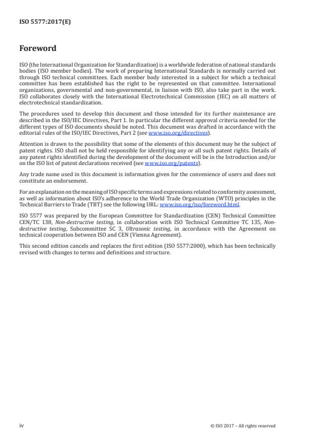 ISO 5577:2017 ISO 5577:2017 - Non-destructive testing -- Ultrasonic testing -- Vocabulary - Page 4 preview