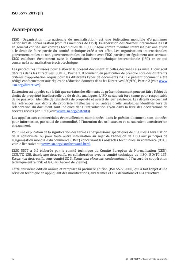 ISO 5577:2017 ISO 5577:2017 - Essais non destructifs -- Contrôle par ultrasons -- Vocabulaire - Page 4 preview