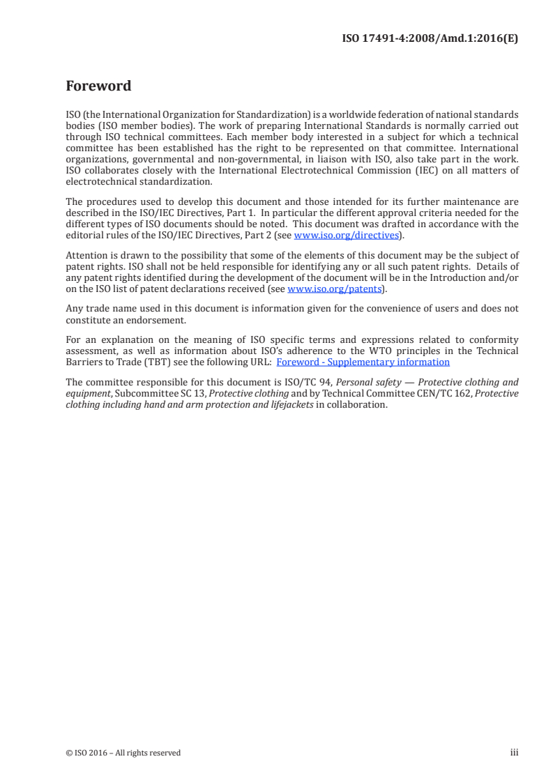 ISO 17491-4:2008/Amd 1:2016 - Protective clothing — Test methods for clothing providing protection against chemicals — Part 4: Determination of resistance to penetration by a spray of liquid (spray test) — Amendment 1
Released:2/10/2016
