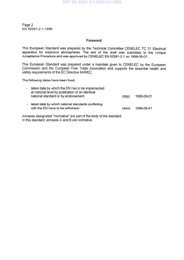 SIST EN 50281-2-1:2000+AC:2000 SIST EN 50281-2-1:2000+AC:2000 - Page 4 preview