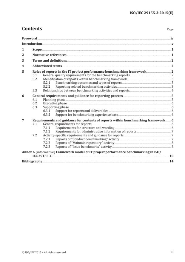 ISO/IEC 29155-3:2015 - Systems and software engineering -- Information technology project performance benchmarking framework