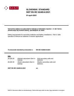 SIST EN IEC 62485-6:2021 SIST EN IEC 62485-6:2021 - BARVE - Page 1 preview