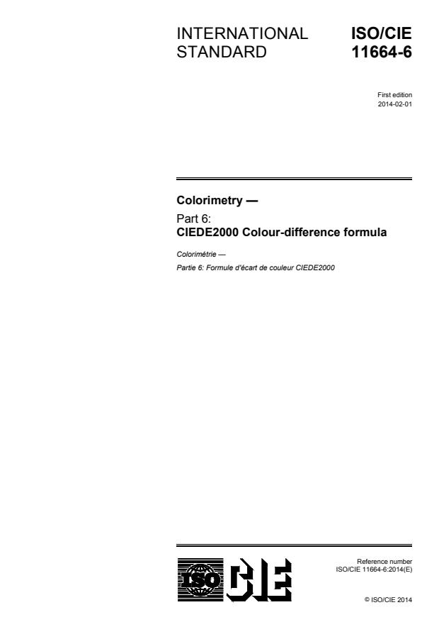 ISO/CIE 11664-6:2014 - Colorimetry