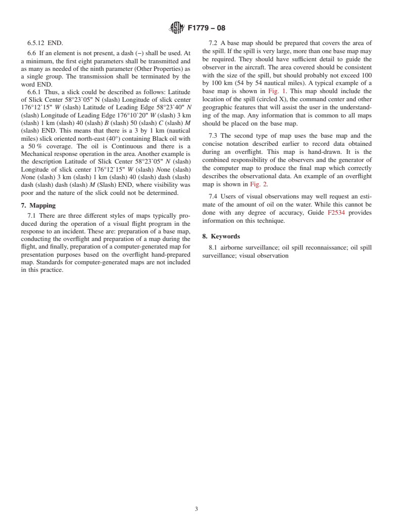 ASTM F1779-08 - Standard Practice for  Reporting Visual Observations of Oil on Water