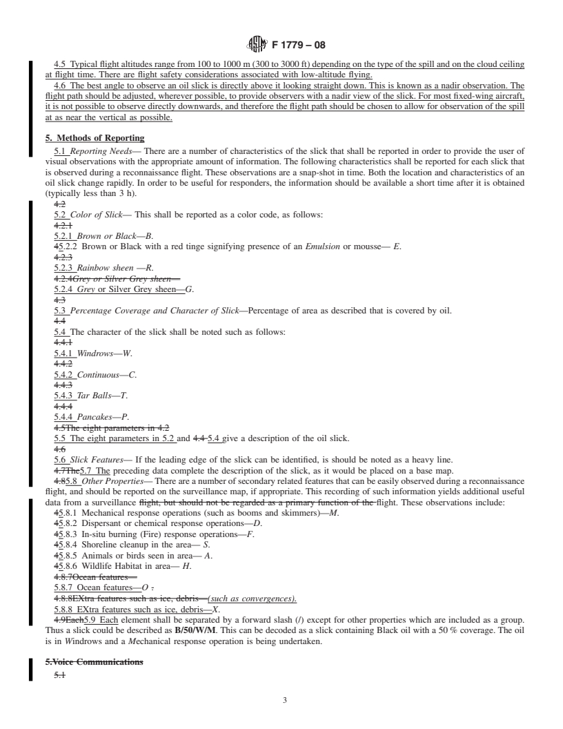 REDLINE ASTM F1779-08 - Standard Practice for  Reporting Visual Observations of Oil on Water