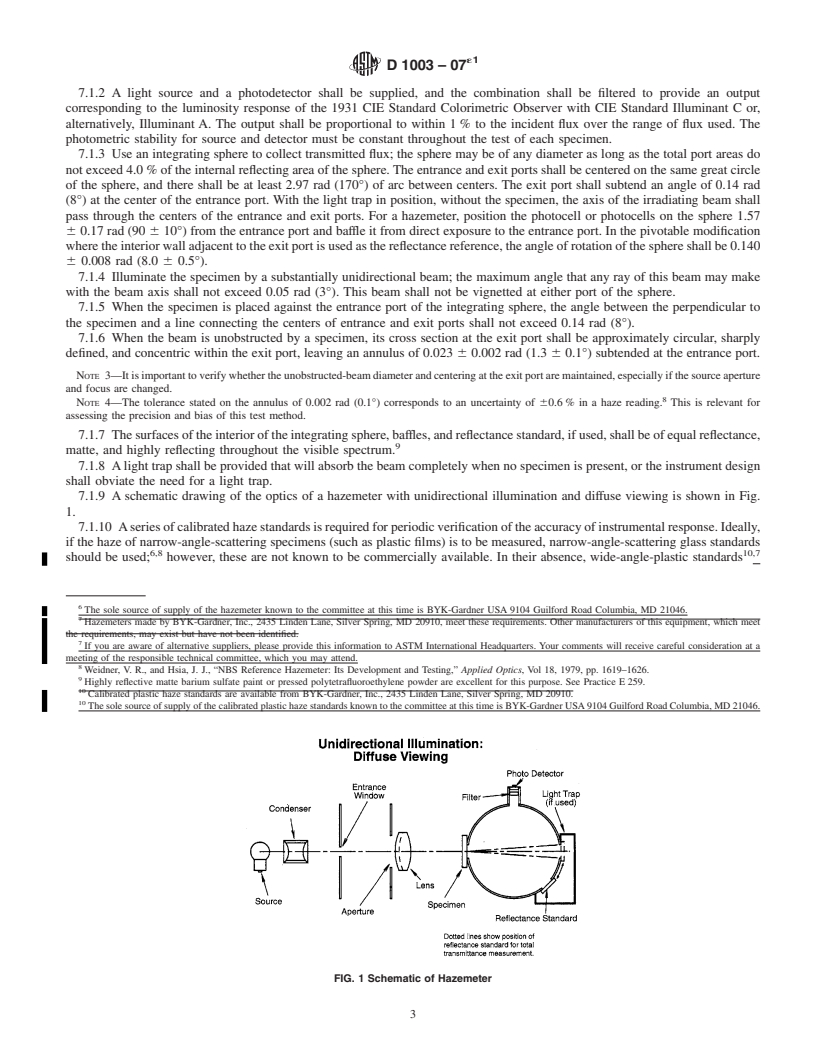 REDLINE ASTM D1003-07e1 - Standard Test Method for  Haze and Luminous Transmittance of Transparent Plastics