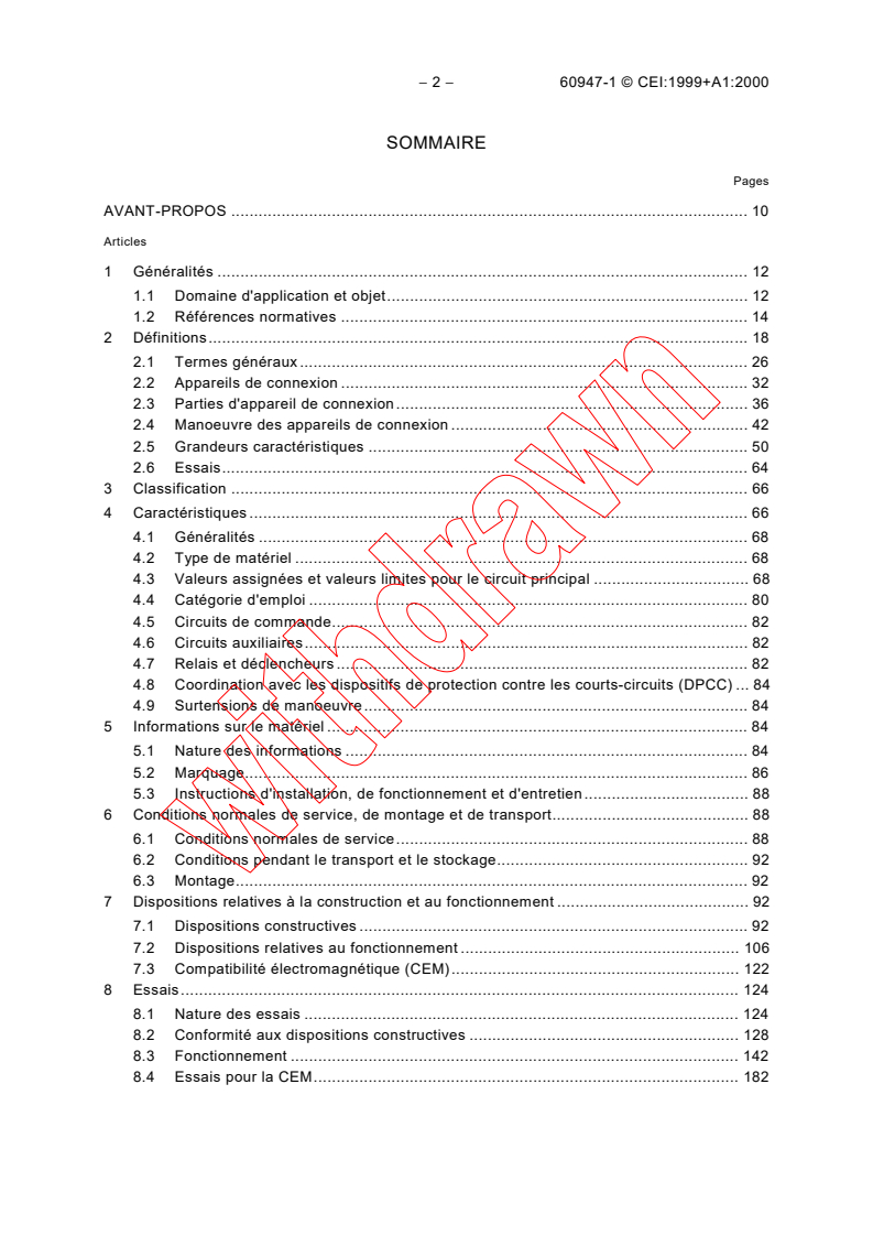 IEC 60947-1:1999 IEC 60947-1:1999+AMD1:2000 CSV - Low-voltage switchgear and controlgear - Part 1: General rules
Released:10/27/2000
Isbn:2831855055 - Page 4 preview