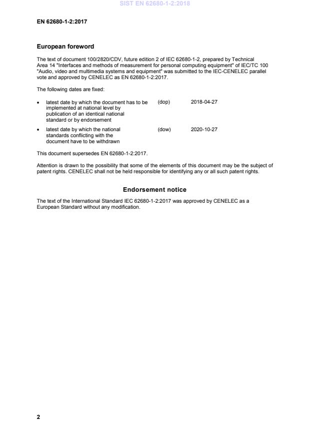 EN 62680-1-2:2017 EN 62680-1-2:2018 - BARVE - Page 4 preview