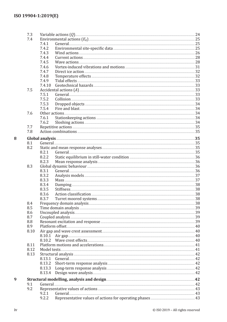 ISO 19904-1:2019 ISO 19904-1:2019 - Petroleum and natural gas industries — Floating offshore structures — Part 1: Ship-shaped, semi-submersible, spar and shallow-draught cylindrical structures
Released:5/10/2019 - Page 4 preview