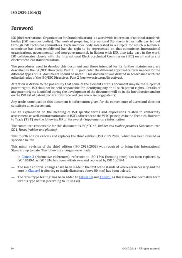 ISO 2929:2014 ISO 2929:2014 - Rubber hoses and hose assemblies for bulk fuel delivery by truck -- Specification - Page 4 preview