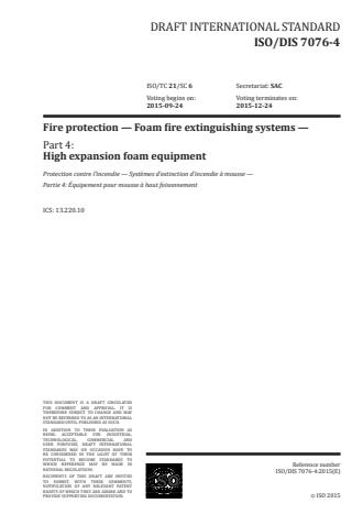 ISO 7076-4:2016 - Fire protection -- Foam fire extinguishing systems