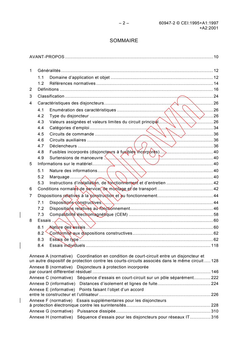 IEC 60947-2:1995 IEC 60947-2:1995+AMD1:1997+AMD2:2001 CSV - Low-voltage switchgear and controlgear - Part 2: Circuit-breakers
Released:11/20/2001
Isbn:2831859816 - Page 4 preview